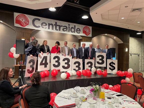 Un montant record de 3,4 M$ en dons amassés pour Centraide 