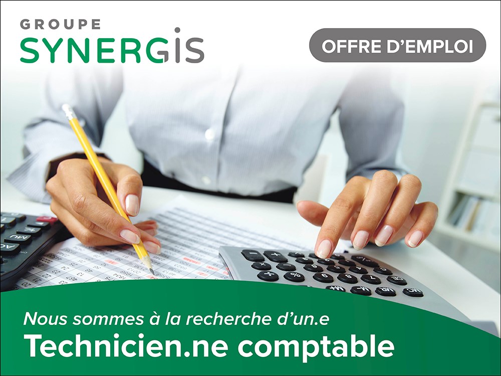 Le Groupe Synergis est à la recherche d'un.e technicien.ne comptable