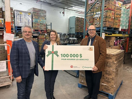 Desjardins et Centraide unissent leurs forces pour venir en aide aux organismes la région