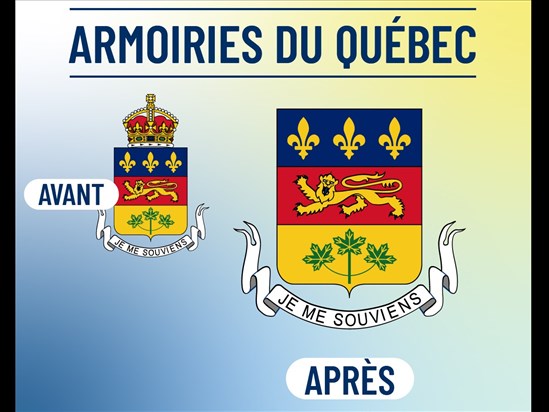 Québec retire la couronne britannique de ses armoiries officielles