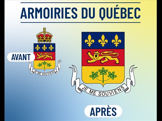 Québec retire la couronne britannique de ses armoiries officielles