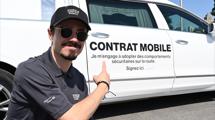 Un corbillard sur les routes du Québec pour sensibiliser les vacanciers