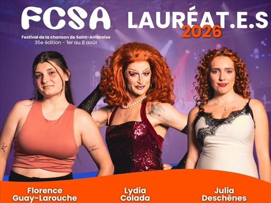 Découvrez les lauréats du Festival de la chanson de Saint-Ambroise